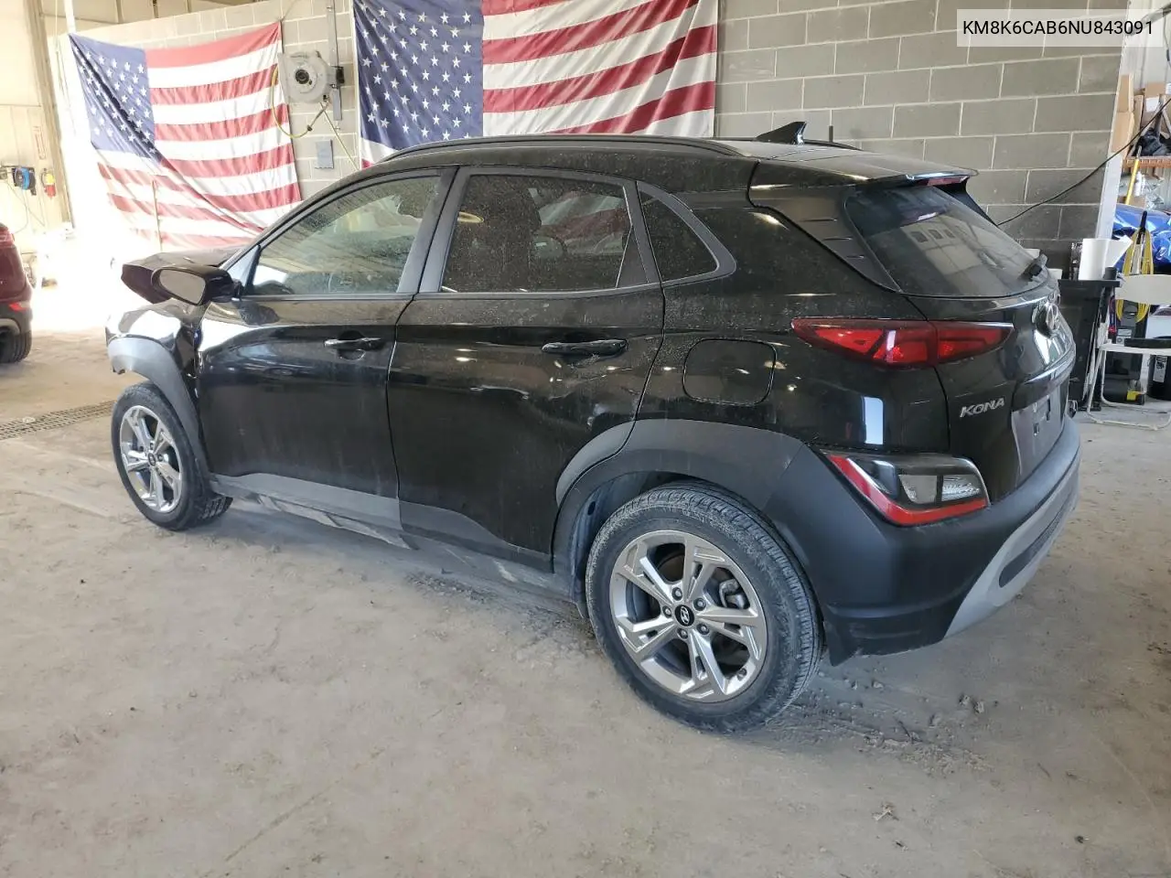 2022 Hyundai Kona Sel VIN: KM8K6CAB6NU843091 Lot: 48039215