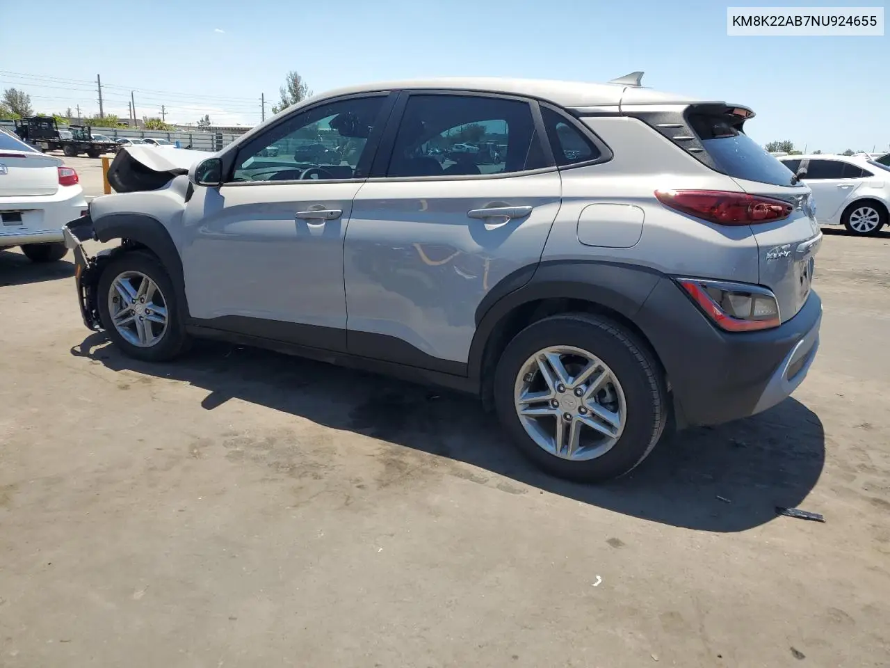 2022 Hyundai Kona Sel VIN: KM8K22AB7NU924655 Lot: 55822395