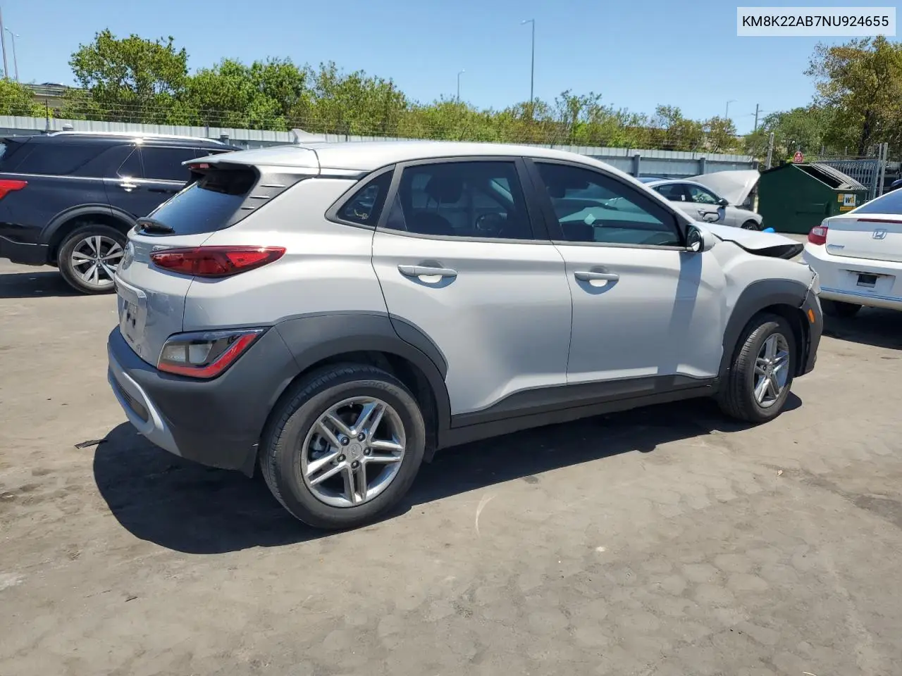 2022 Hyundai Kona Sel VIN: KM8K22AB7NU924655 Lot: 55822395