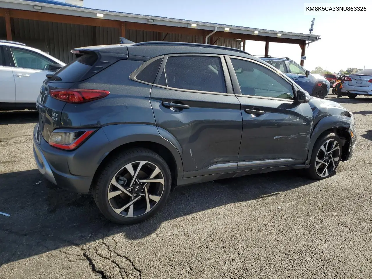 2022 Hyundai Kona Limited VIN: KM8K5CA33NU863326 Lot: 56944215