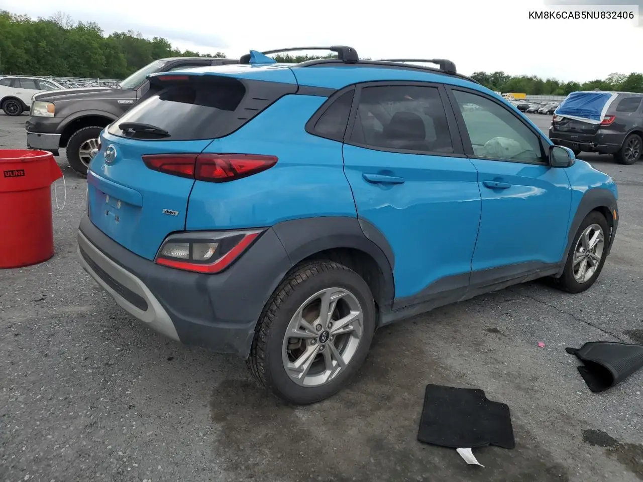 2022 Hyundai Kona Sel VIN: KM8K6CAB5NU832406 Lot: 59025975
