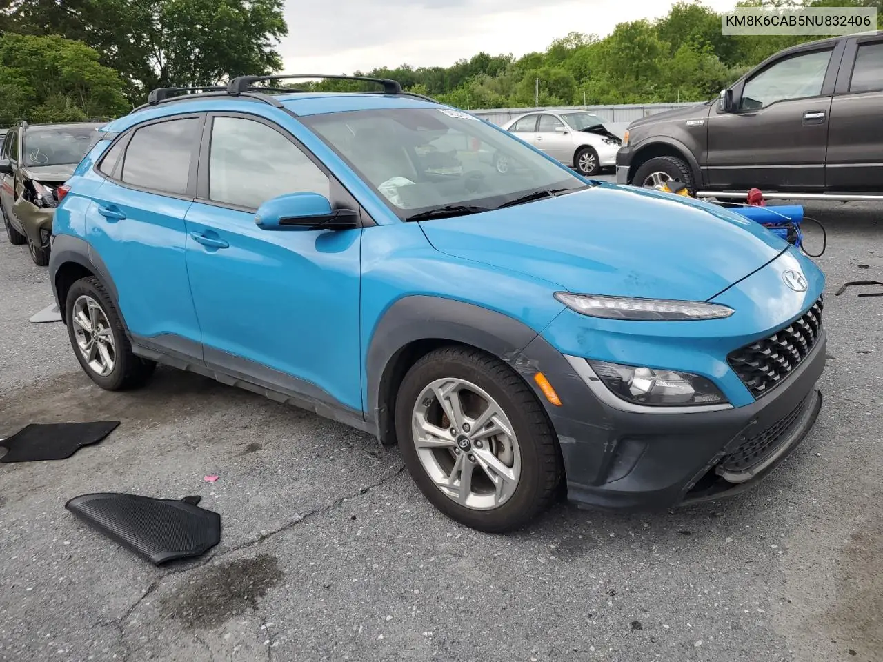2022 Hyundai Kona Sel VIN: KM8K6CAB5NU832406 Lot: 59025975