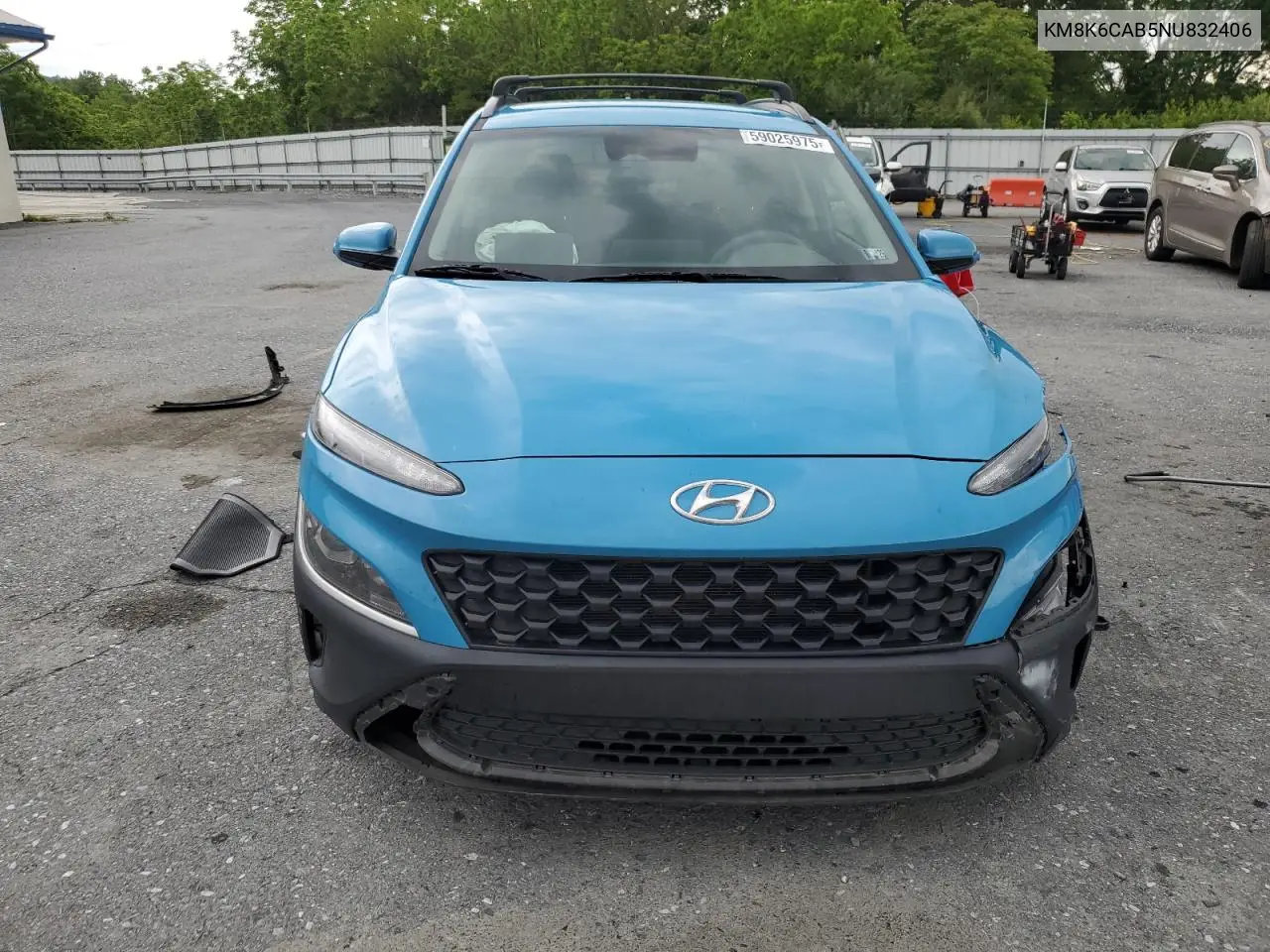 2022 Hyundai Kona Sel VIN: KM8K6CAB5NU832406 Lot: 59025975