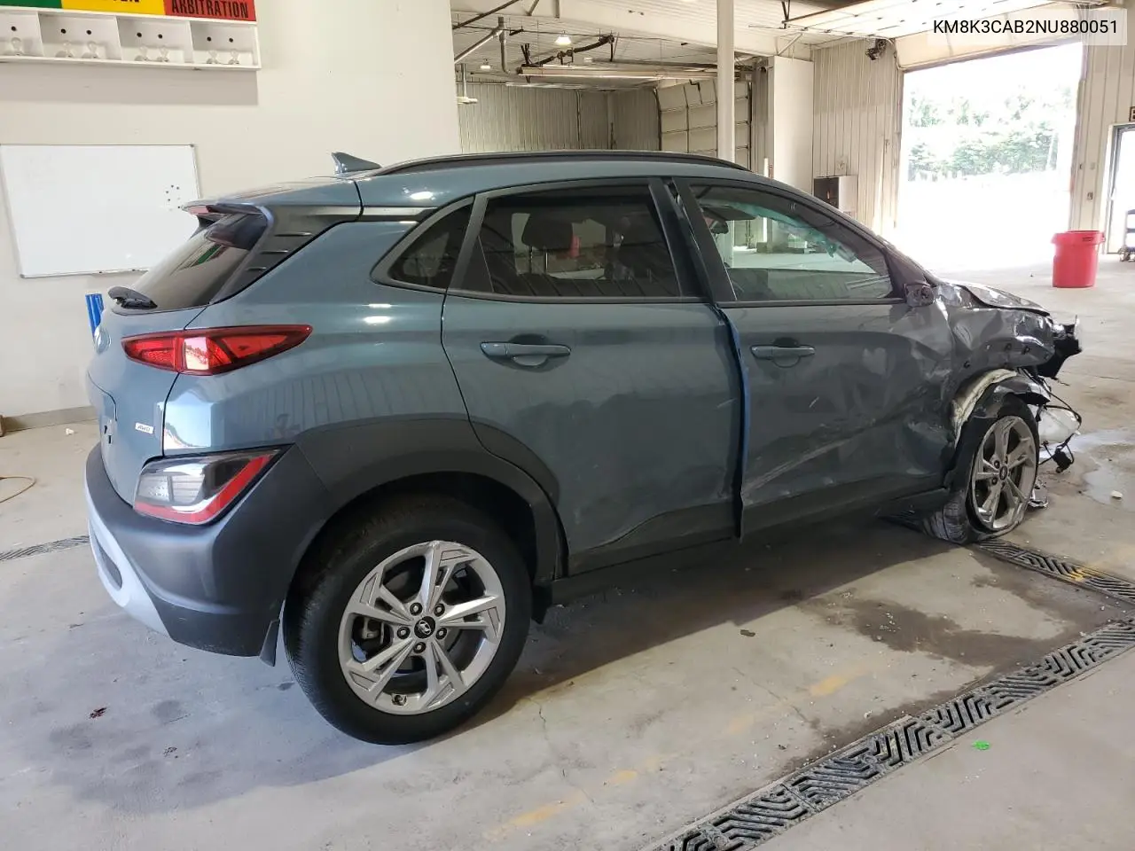 2022 Hyundai Kona Sel VIN: KM8K3CAB2NU880051 Lot: 62004815