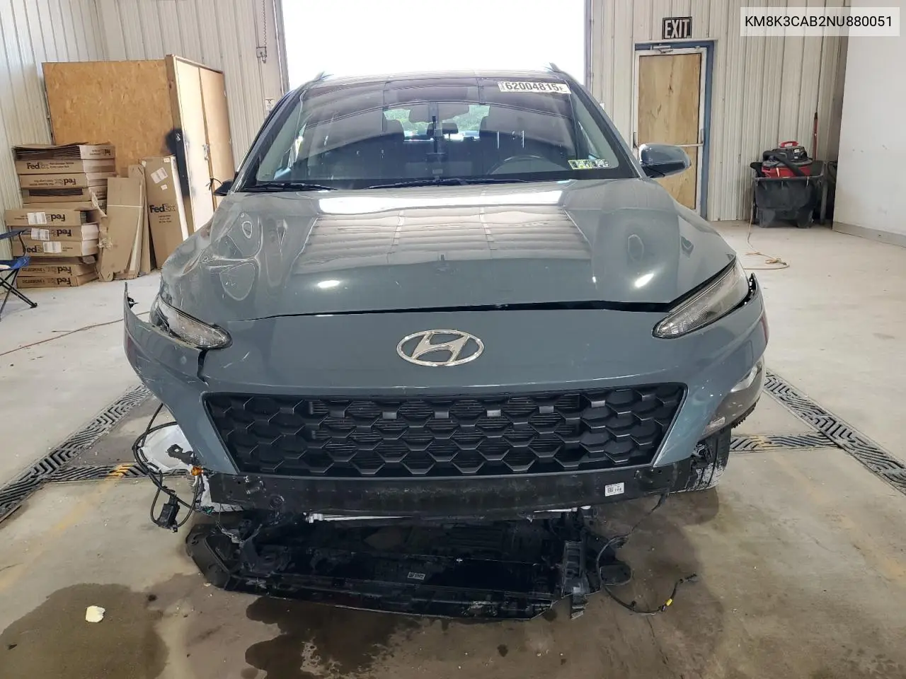 2022 Hyundai Kona Sel VIN: KM8K3CAB2NU880051 Lot: 62004815