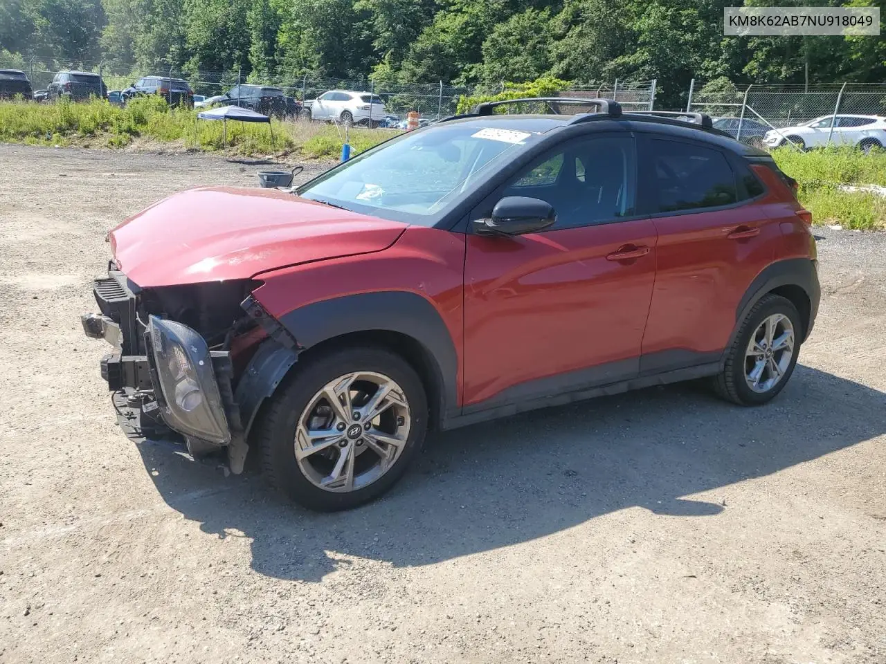 2022 Hyundai Kona Sel VIN: KM8K62AB7NU918049 Lot: 62284775