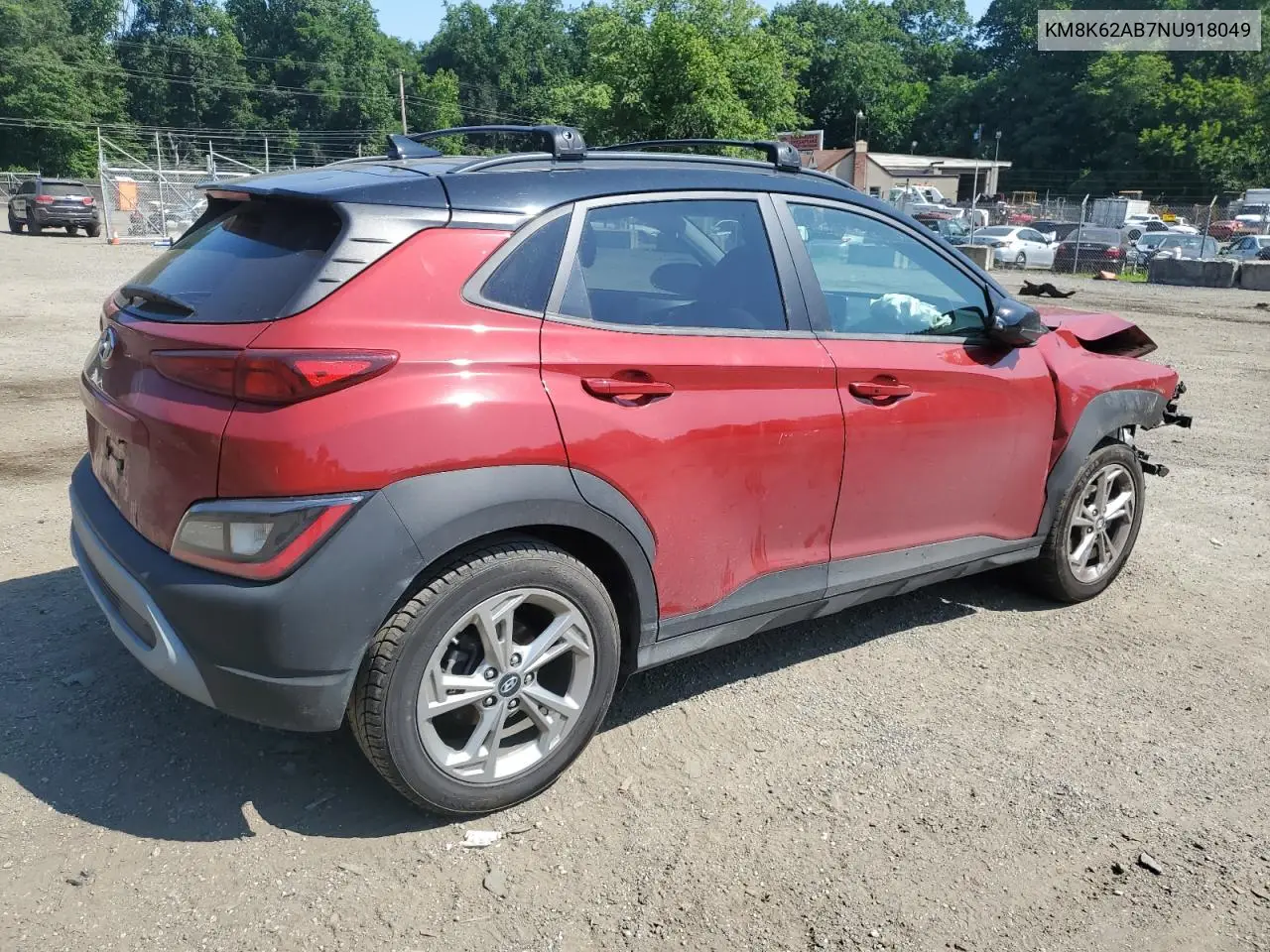 2022 Hyundai Kona Sel VIN: KM8K62AB7NU918049 Lot: 62284775