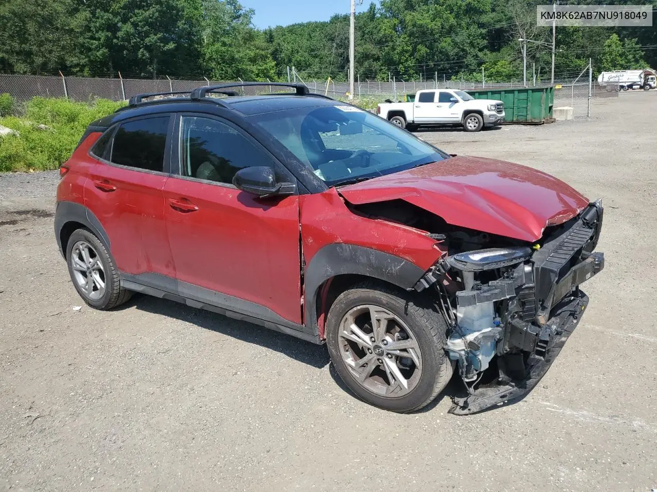 2022 Hyundai Kona Sel VIN: KM8K62AB7NU918049 Lot: 62284775