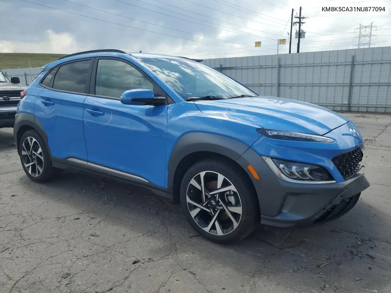2022 Hyundai Kona Limited VIN: KM8K5CA31NU877094 Lot: 62510315