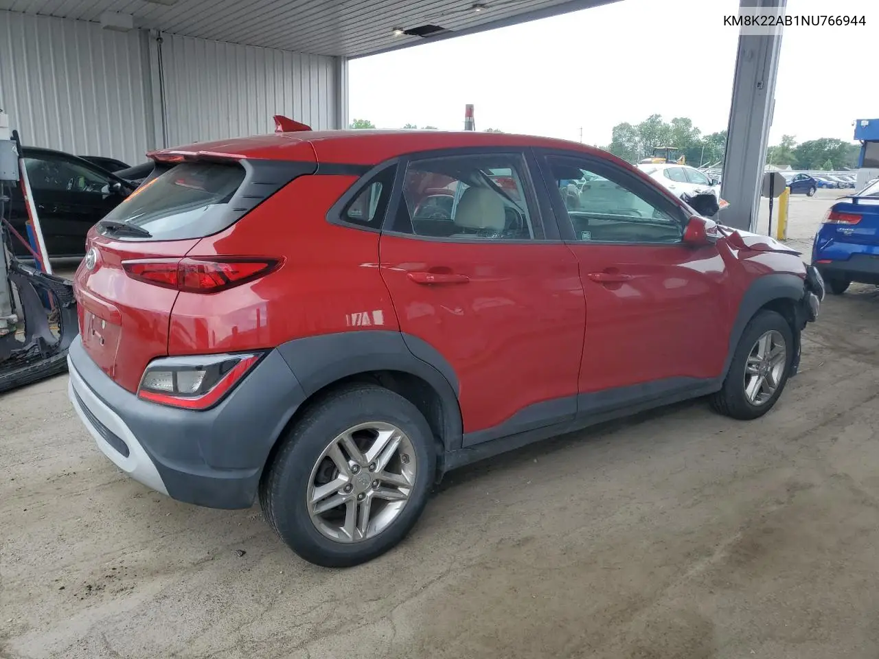 2022 Hyundai Kona Sel VIN: KM8K22AB1NU766944 Lot: 62629345
