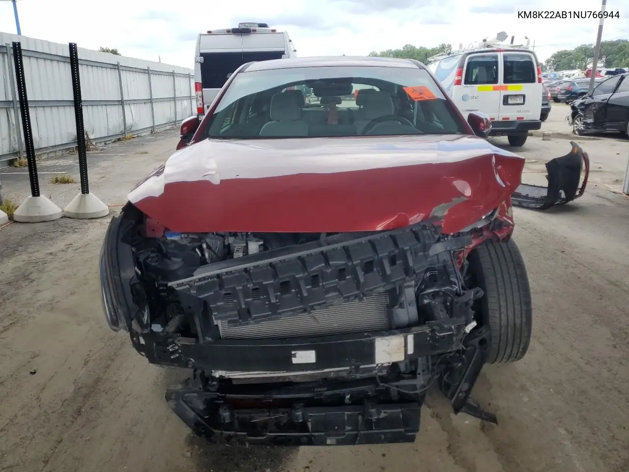 2022 Hyundai Kona Sel VIN: KM8K22AB1NU766944 Lot: 62629345