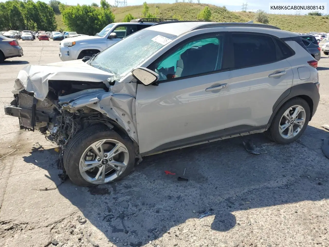2022 Hyundai Kona Sel VIN: KM8K6CAB0NU808143 Lot: 62771295