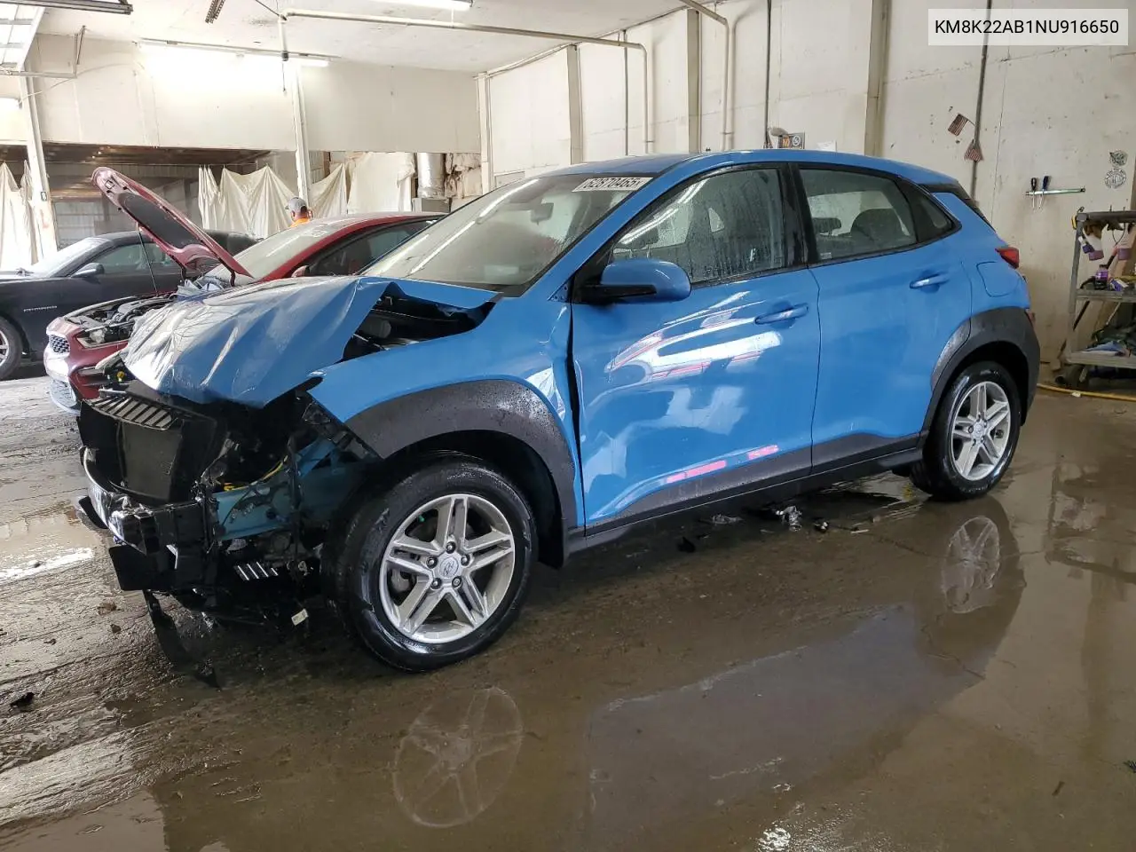 2022 Hyundai Kona Sel VIN: KM8K22AB1NU916650 Lot: 62870465