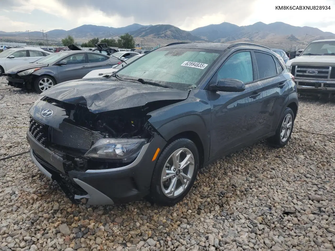 2022 Hyundai Kona Sel VIN: KM8K6CABXNU828934 Lot: 62894835