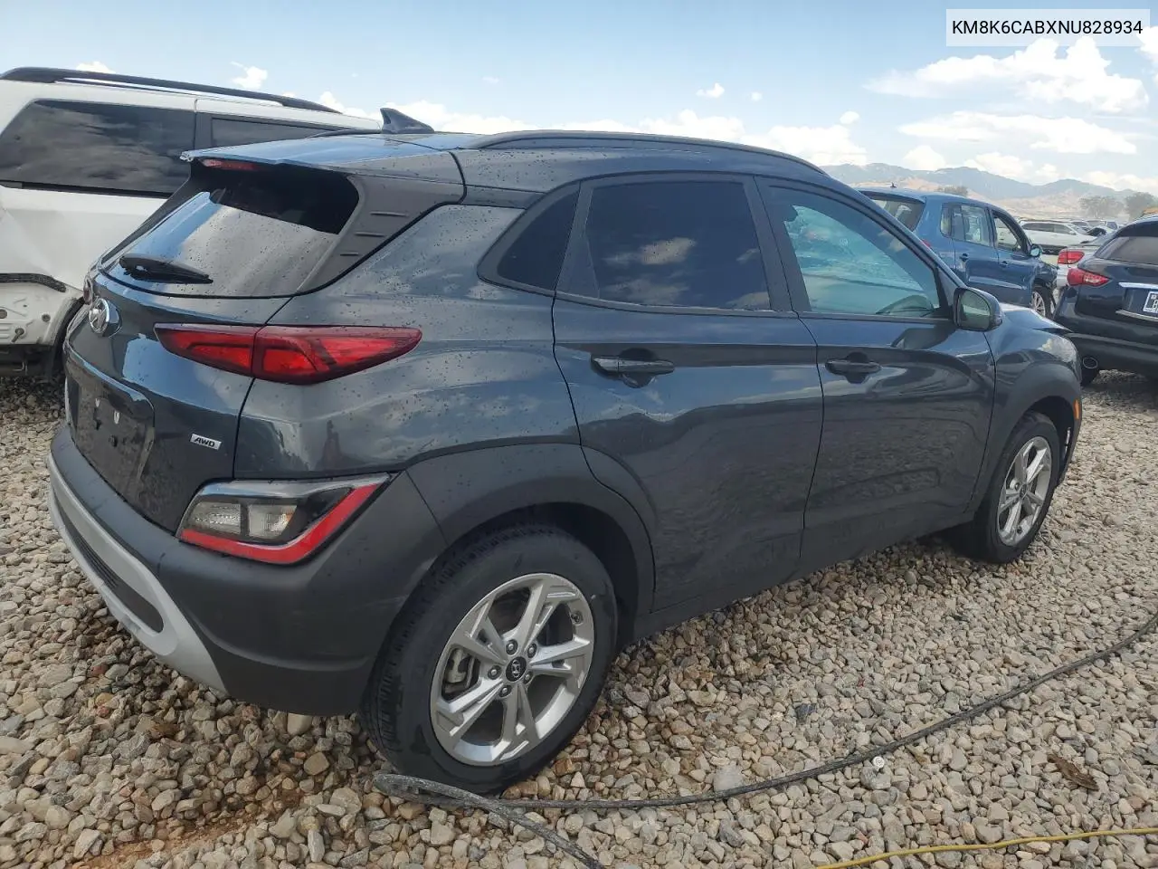 2022 Hyundai Kona Sel VIN: KM8K6CABXNU828934 Lot: 62894835