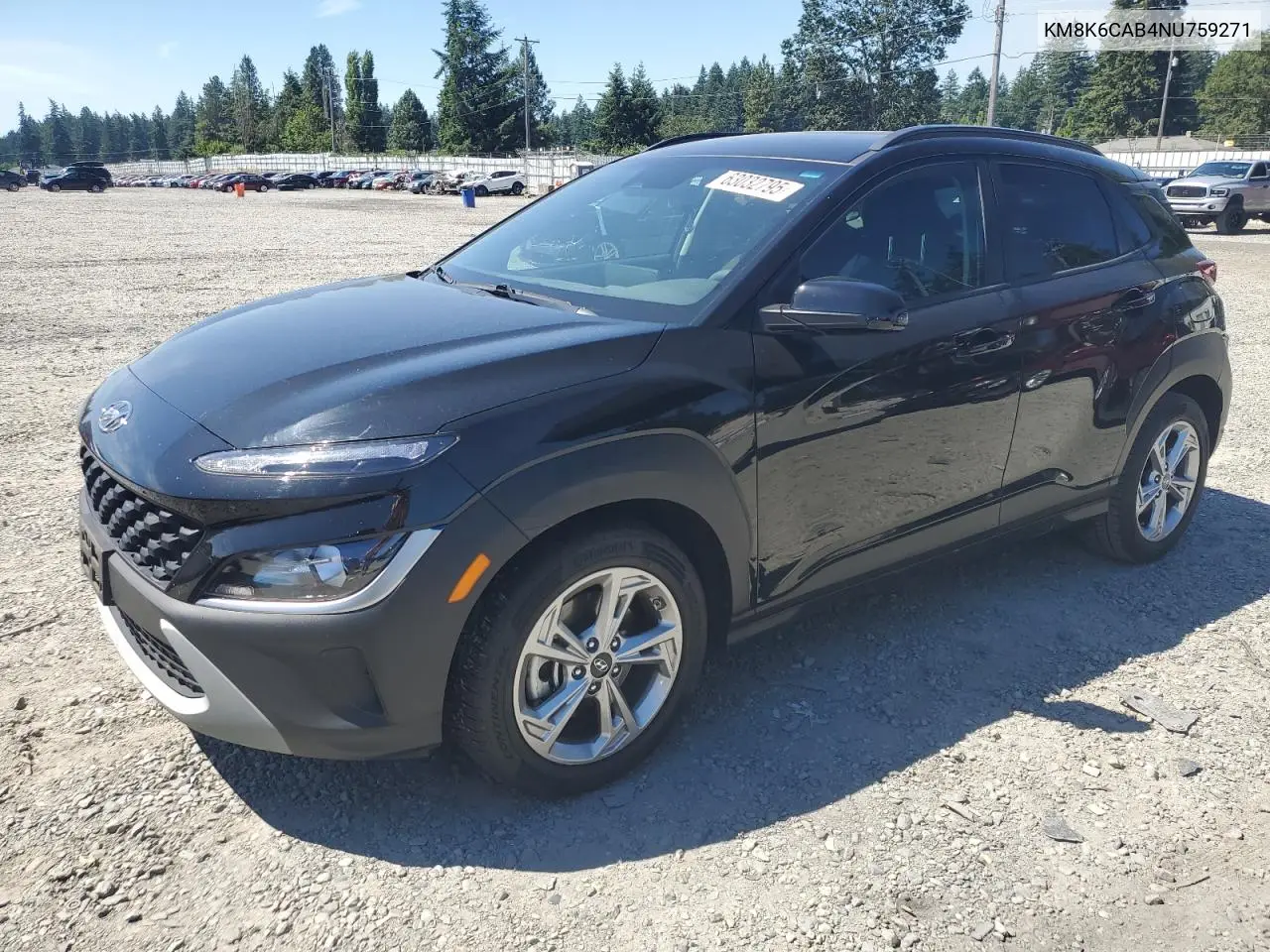 2022 Hyundai Kona Sel VIN: KM8K6CAB4NU759271 Lot: 63032795