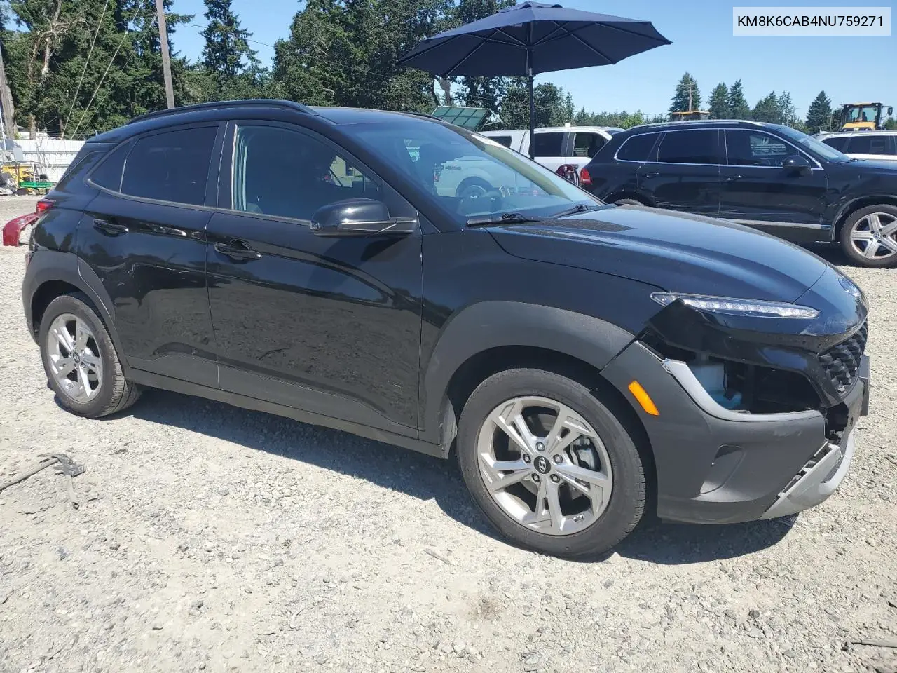 2022 Hyundai Kona Sel VIN: KM8K6CAB4NU759271 Lot: 63032795