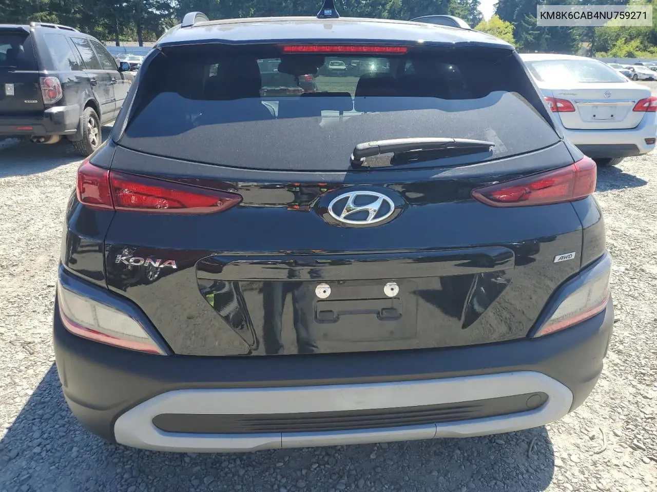 2022 Hyundai Kona Sel VIN: KM8K6CAB4NU759271 Lot: 63032795