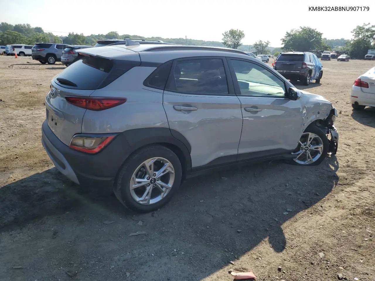 2022 Hyundai Kona Sel VIN: KM8K32AB8NU907179 Lot: 63184385