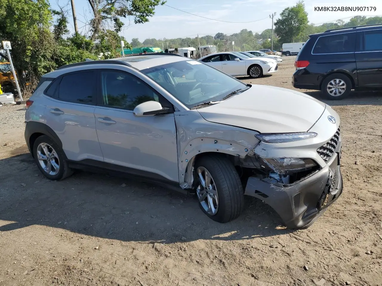 2022 Hyundai Kona Sel VIN: KM8K32AB8NU907179 Lot: 63184385