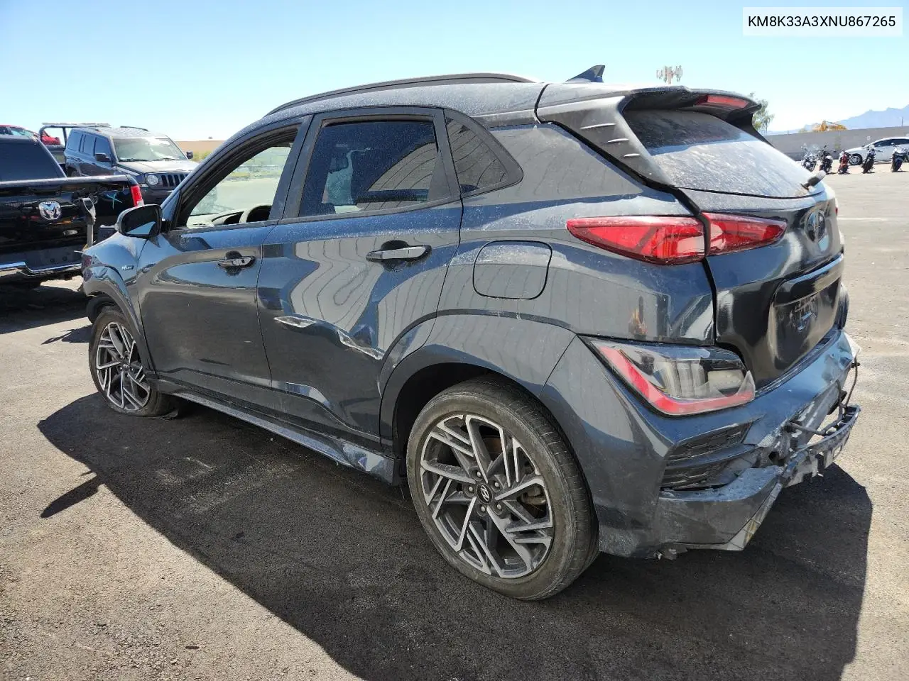 2022 Hyundai Kona N Line VIN: KM8K33A3XNU867265 Lot: 65088675