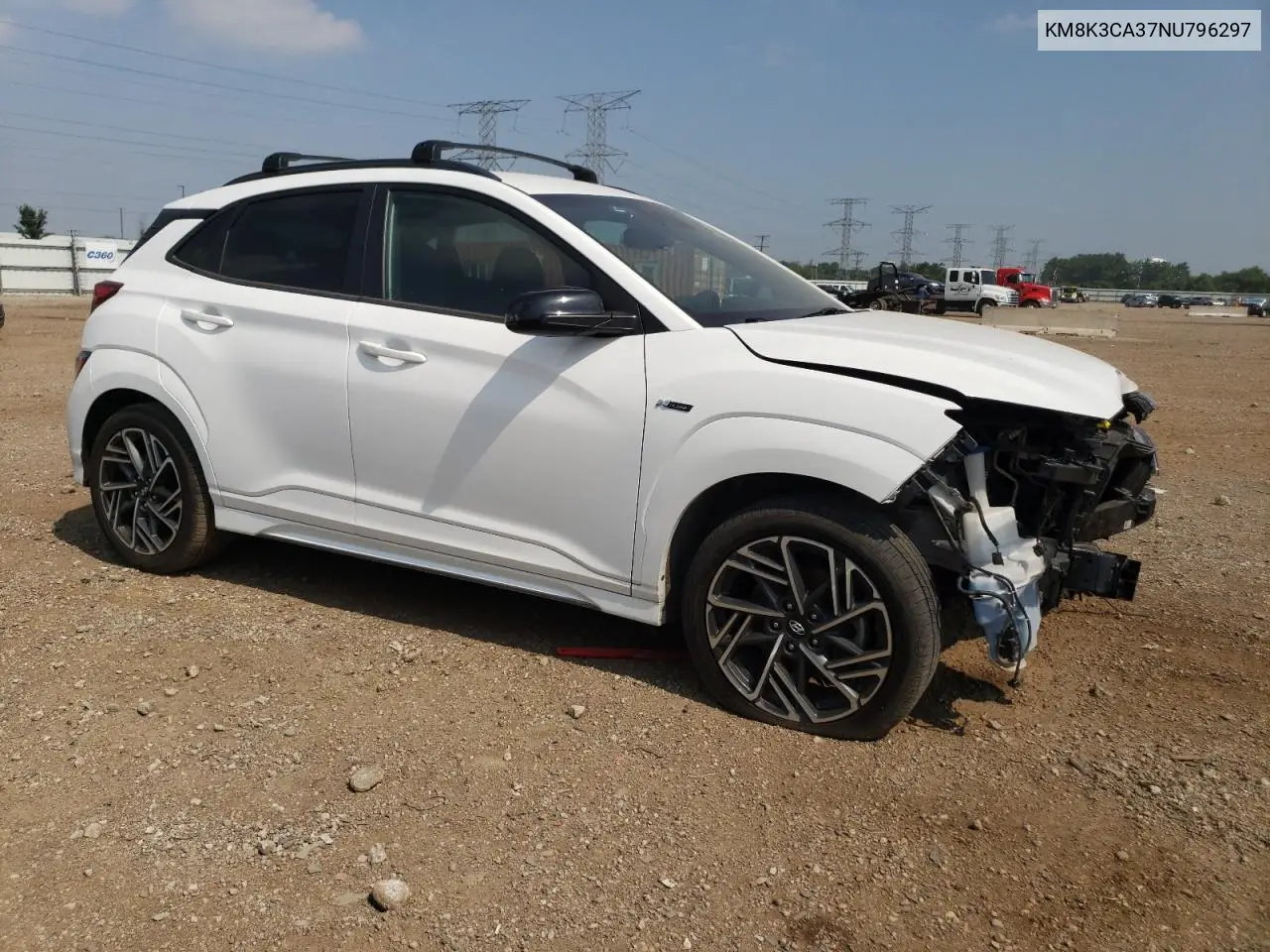 2022 Hyundai Kona N Line VIN: KM8K3CA37NU796297 Lot: 65369345