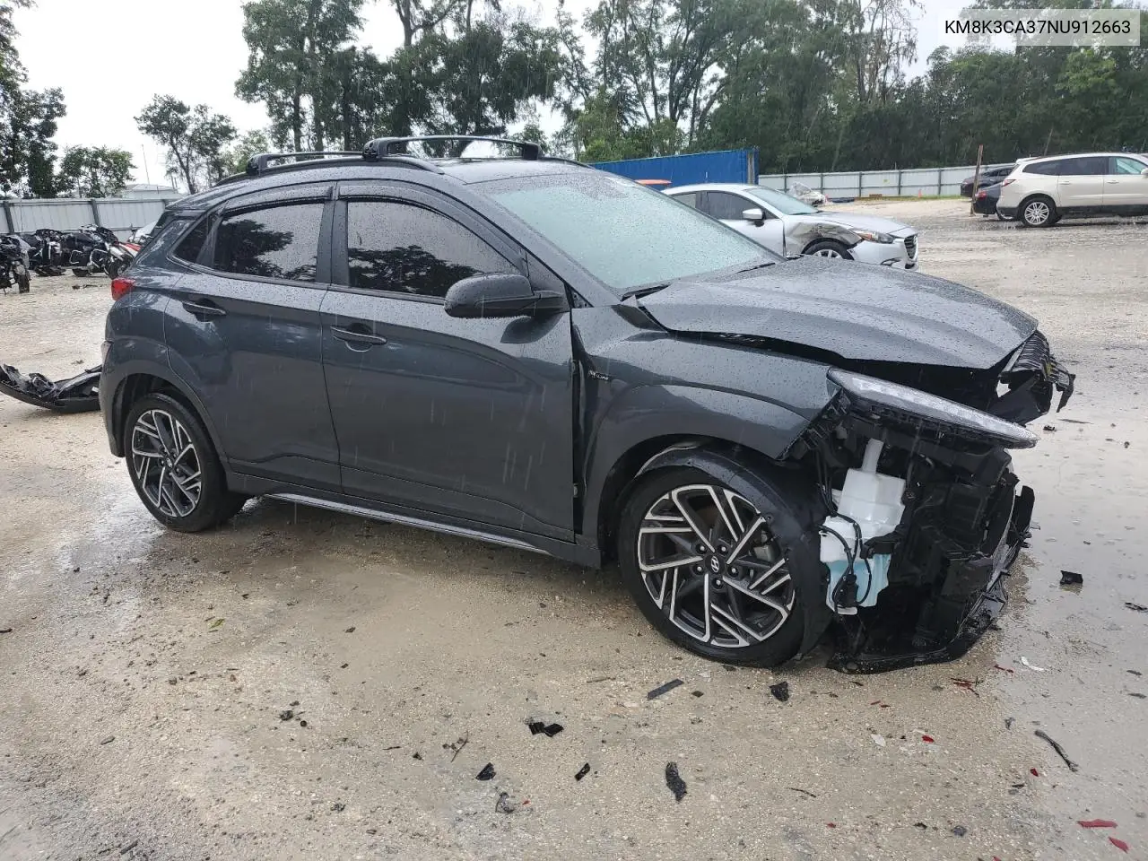 2022 Hyundai Kona N Line VIN: KM8K3CA37NU912663 Lot: 65657065