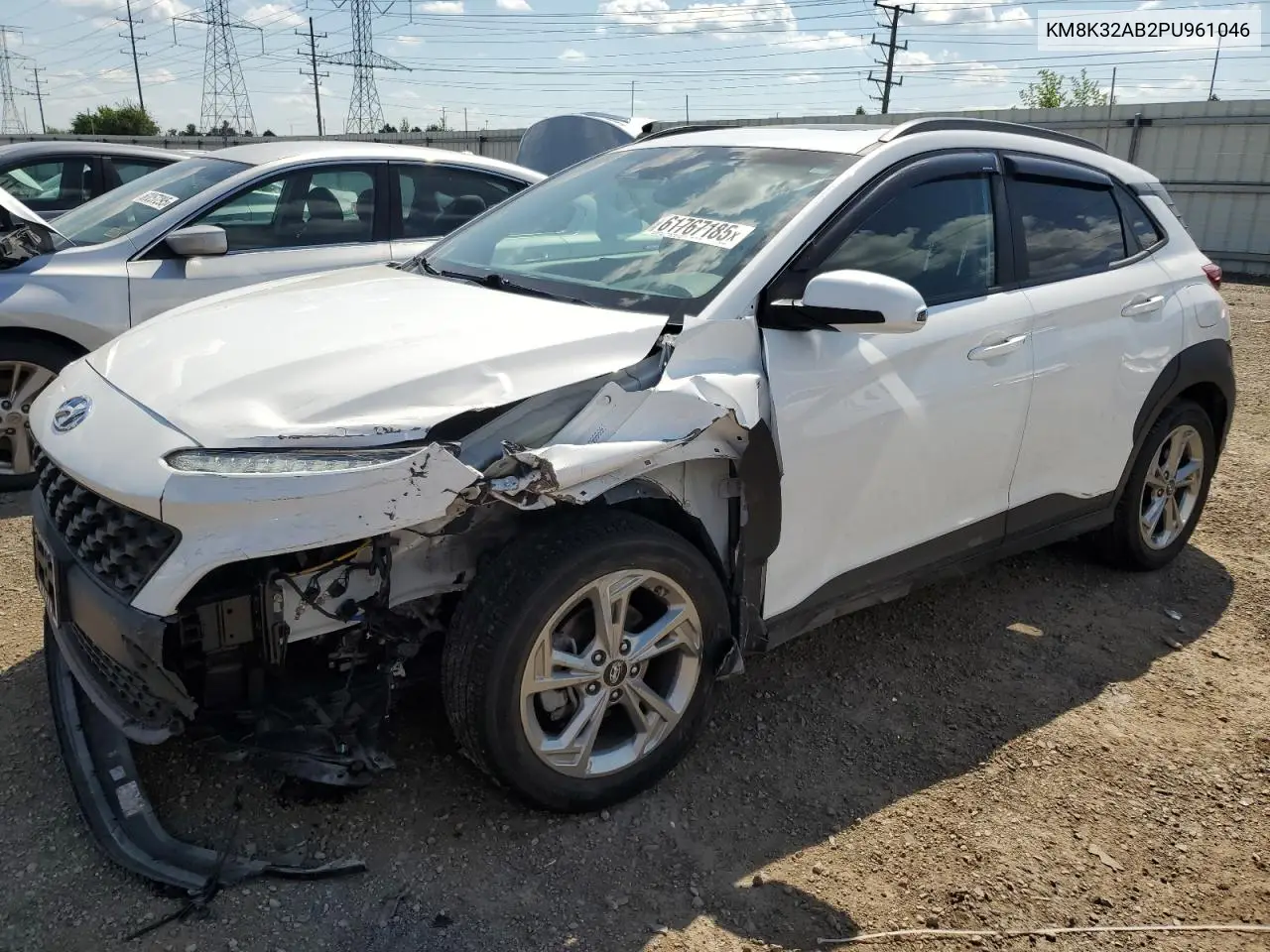 2023 Hyundai Kona Sel VIN: KM8K32AB2PU961046 Lot: 61767185