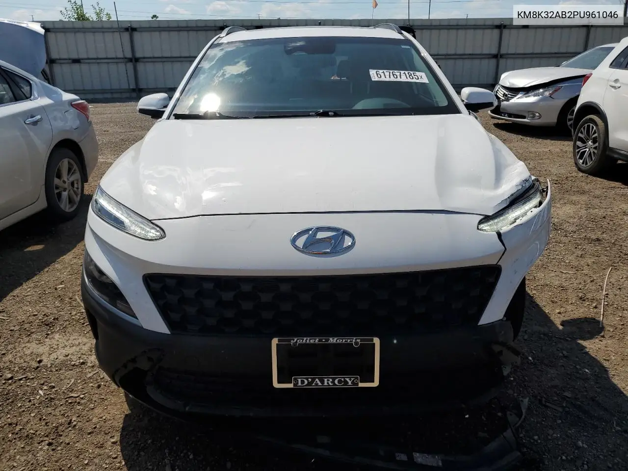2023 Hyundai Kona Sel VIN: KM8K32AB2PU961046 Lot: 61767185