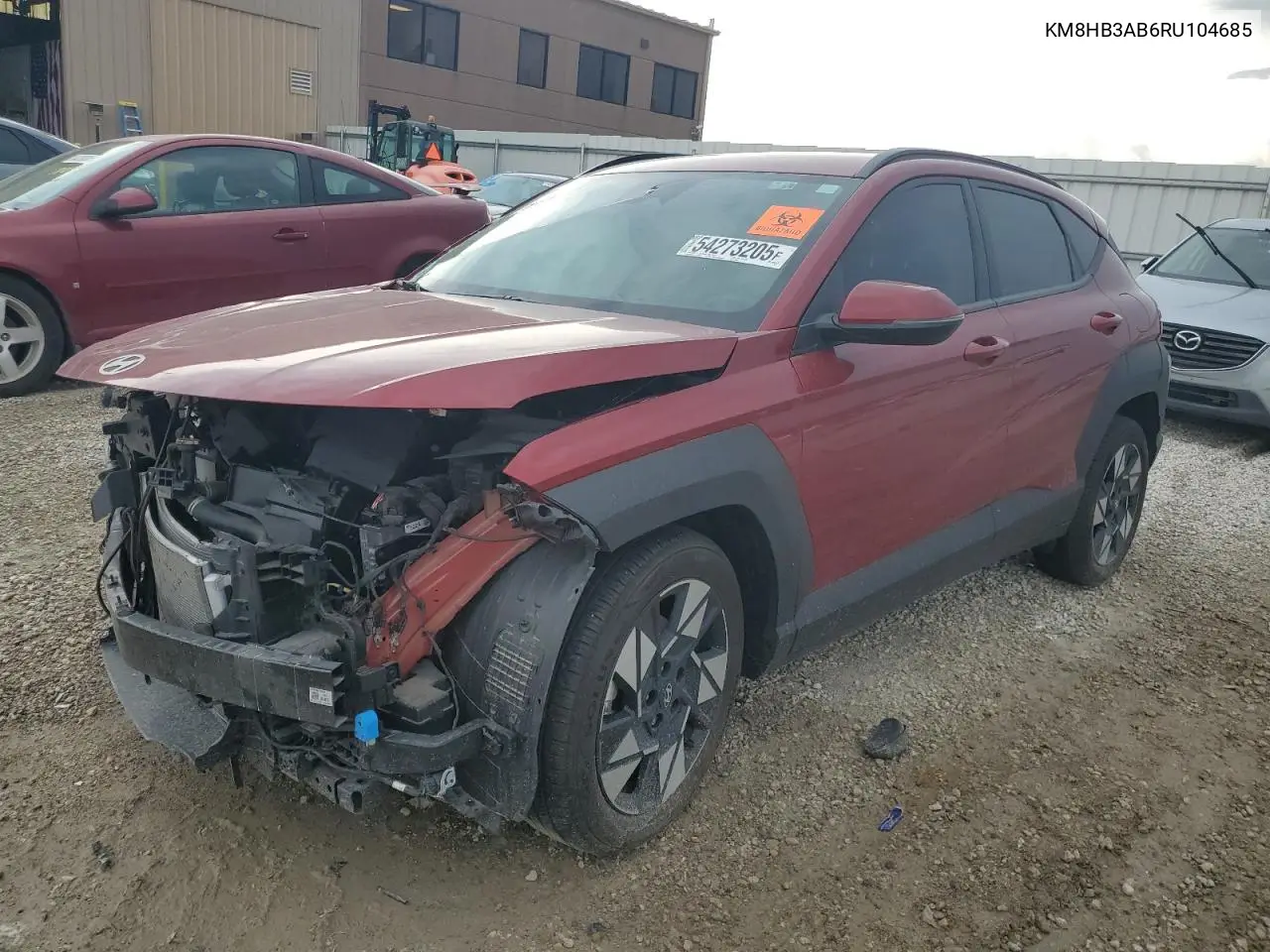 2024 Hyundai Kona Sel VIN: KM8HB3AB6RU104685 Lot: 54273205