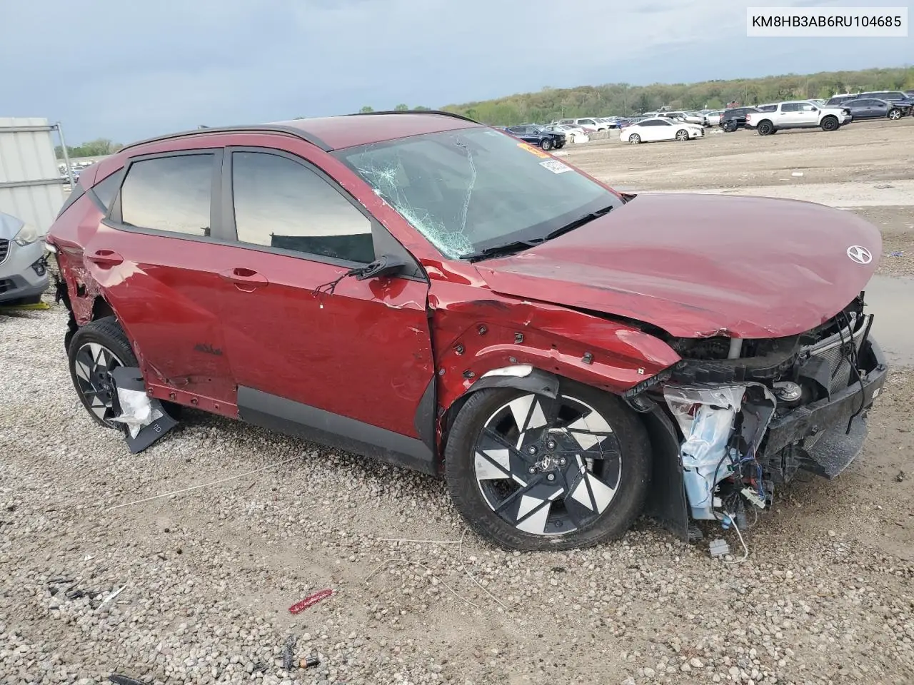 2024 Hyundai Kona Sel VIN: KM8HB3AB6RU104685 Lot: 54273205