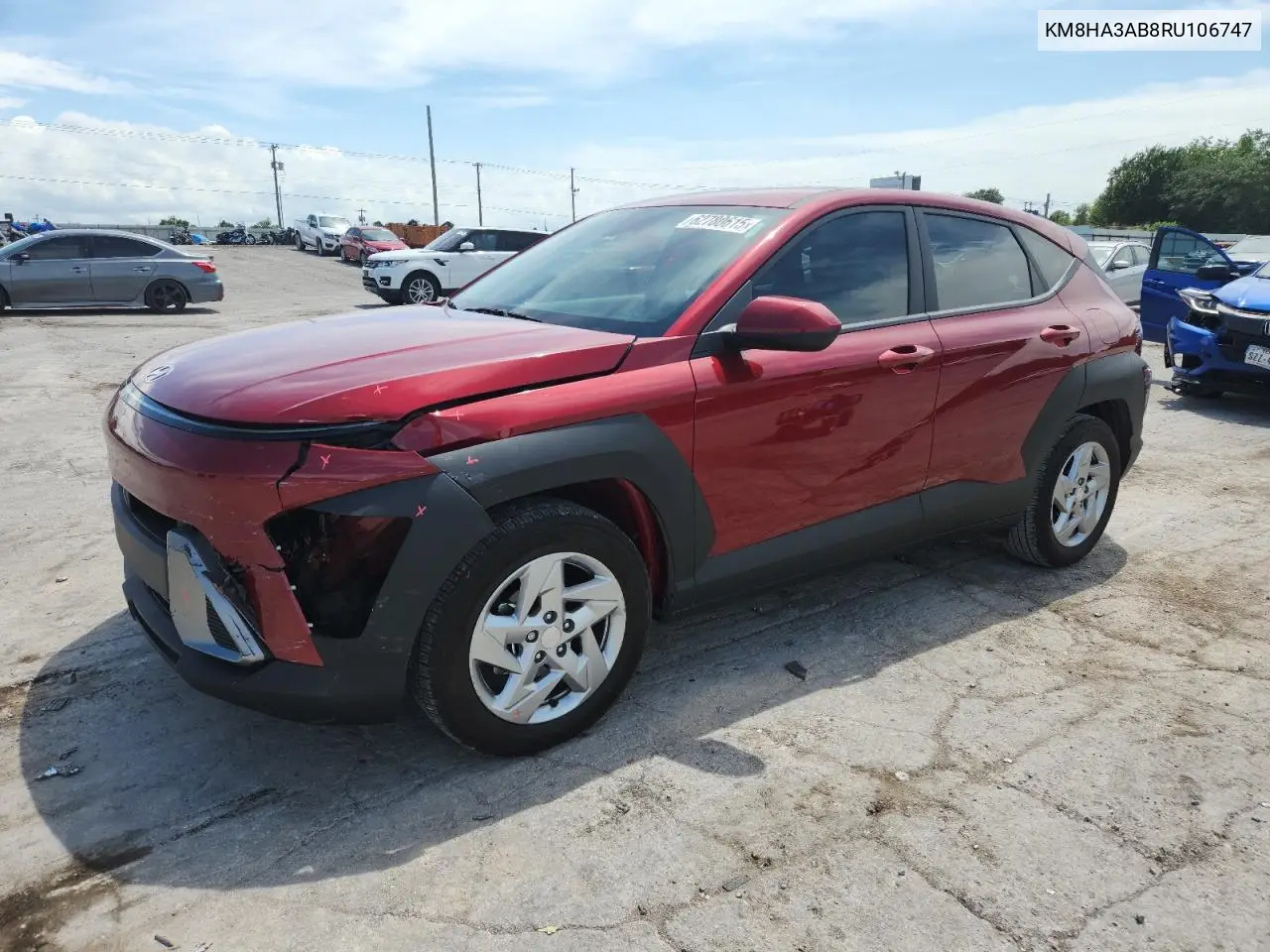 2024 Hyundai Kona Se VIN: KM8HA3AB8RU106747 Lot: 62780615