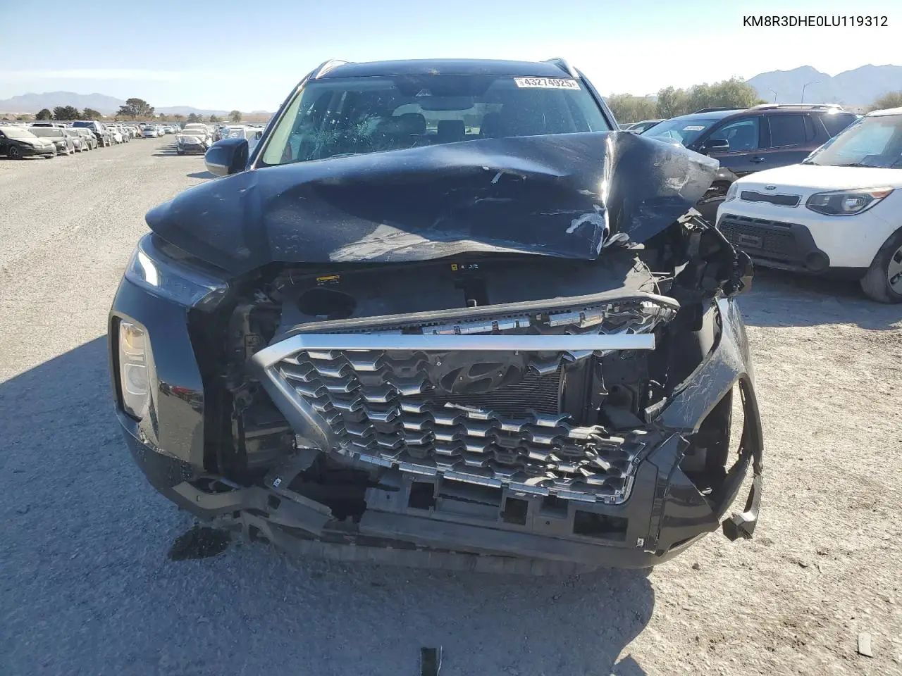 2020 Hyundai Palisade Sel VIN: KM8R3DHE0LU119312 Lot: 43274925