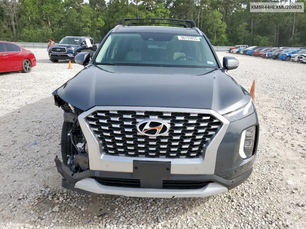 2021 Hyundai Palisade Sel VIN: KM8R44HEXMU209825 Lot: 56735855
