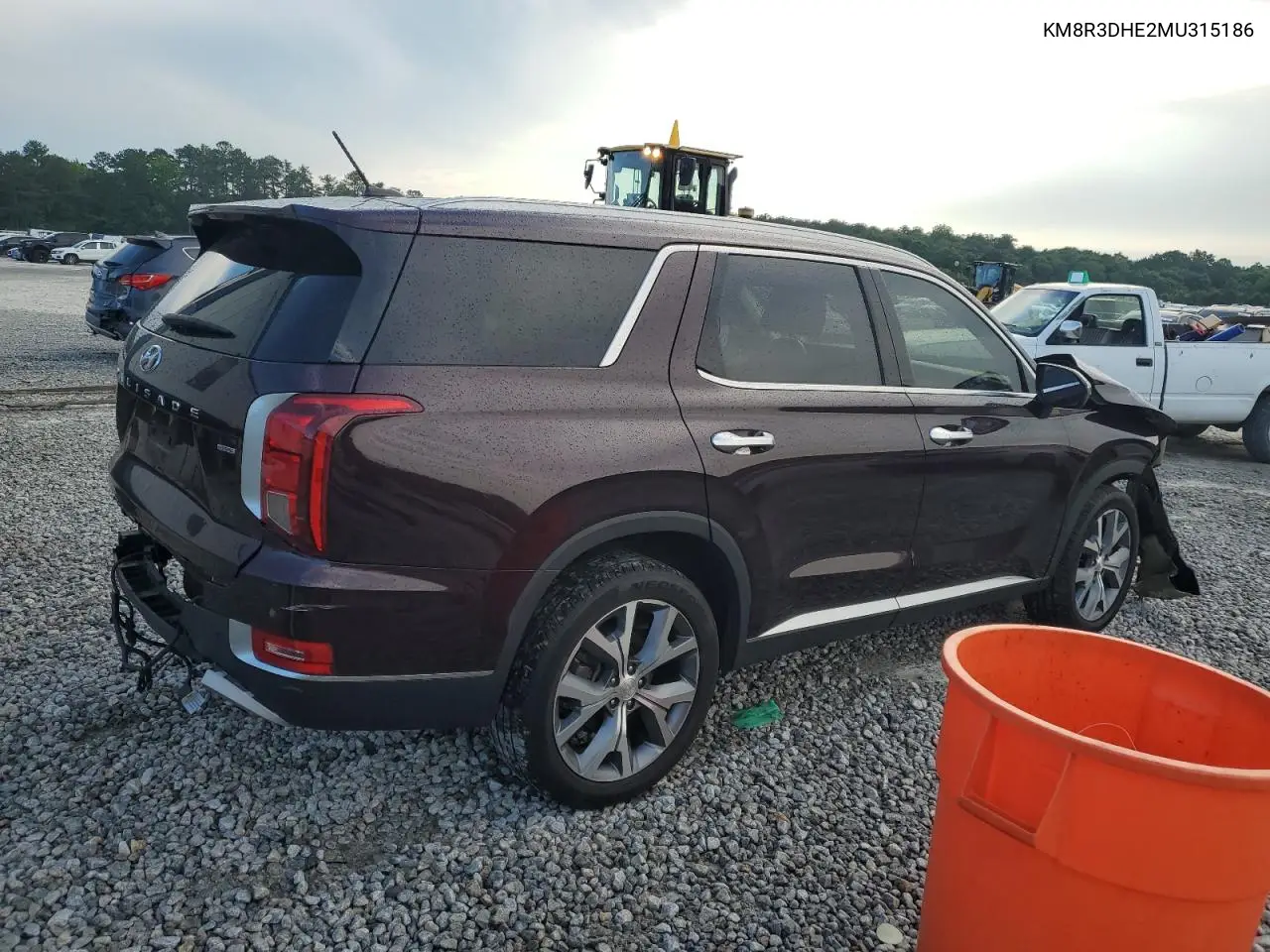 KM8R3DHE2MU315186 2021 Hyundai Palisade Sel