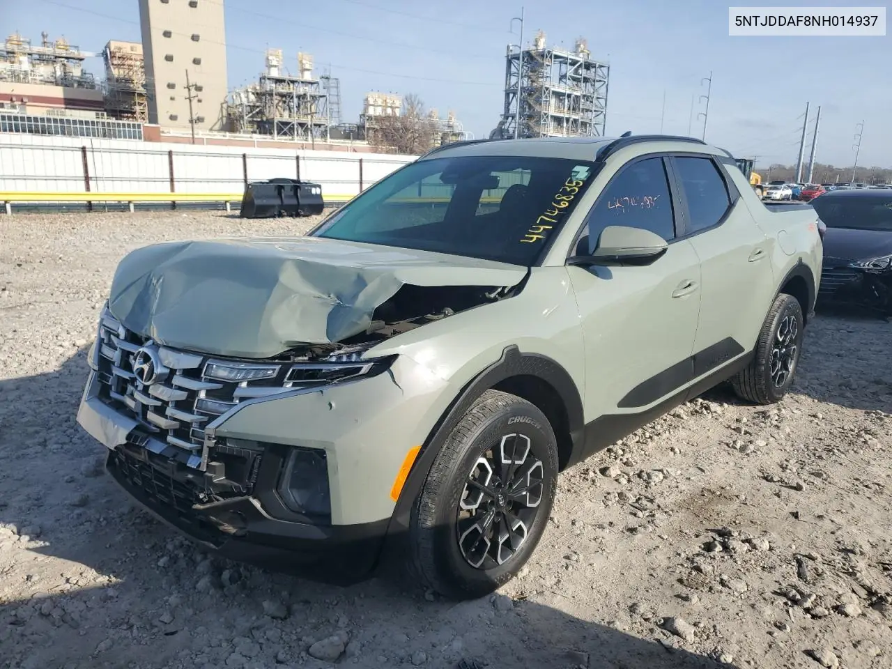 2022 Hyundai Santa Cruz Sel Premium VIN: 5NTJDDAF8NH014937 Lot: 44746835