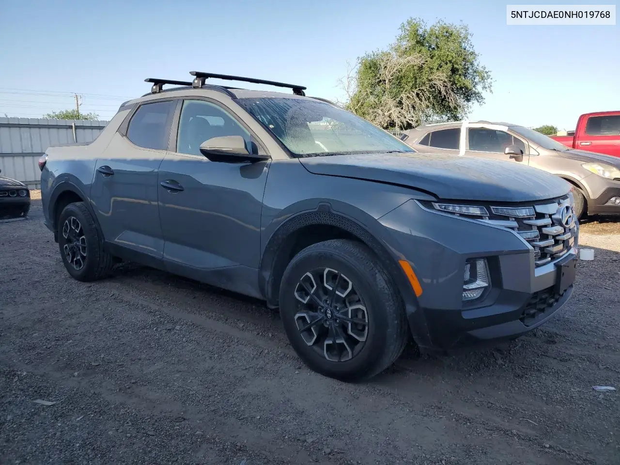 2022 Hyundai Santa Cruz Sel VIN: 5NTJCDAE0NH019768 Lot: 52050325