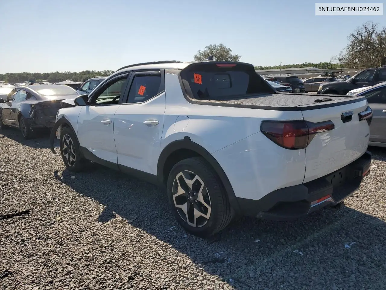 2022 Hyundai Santa Cruz Limited VIN: 5NTJEDAF8NH024462 Lot: 53758285