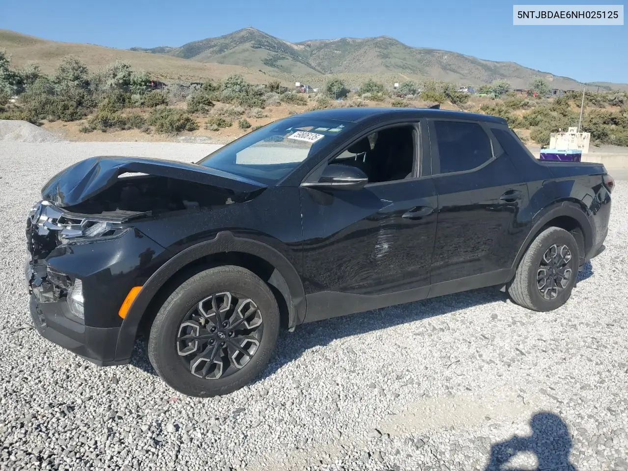 2022 Hyundai Santa Cruz Sel VIN: 5NTJBDAE6NH025125 Lot: 59806135