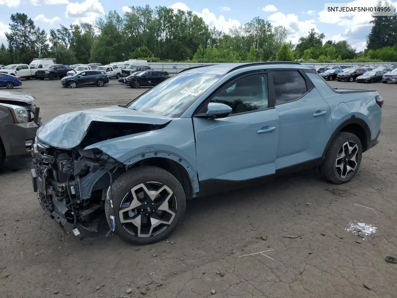 2022 Hyundai Santa Cruz Limited VIN: 5NTJEDAF5NH014956 Lot: 61217295