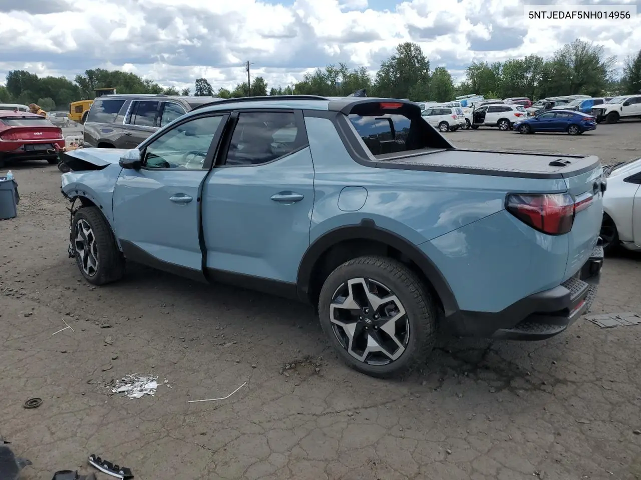 2022 Hyundai Santa Cruz Limited VIN: 5NTJEDAF5NH014956 Lot: 61217295