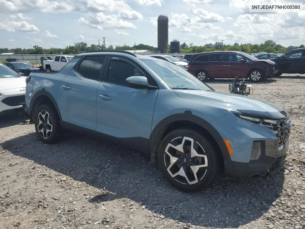 2022 Hyundai Santa Cruz Limited VIN: 5NTJEDAF7NH000380 Lot: 61760485