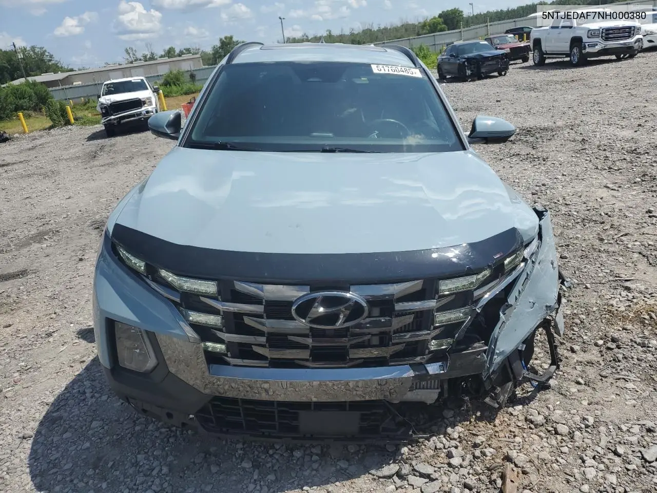2022 Hyundai Santa Cruz Limited VIN: 5NTJEDAF7NH000380 Lot: 61760485