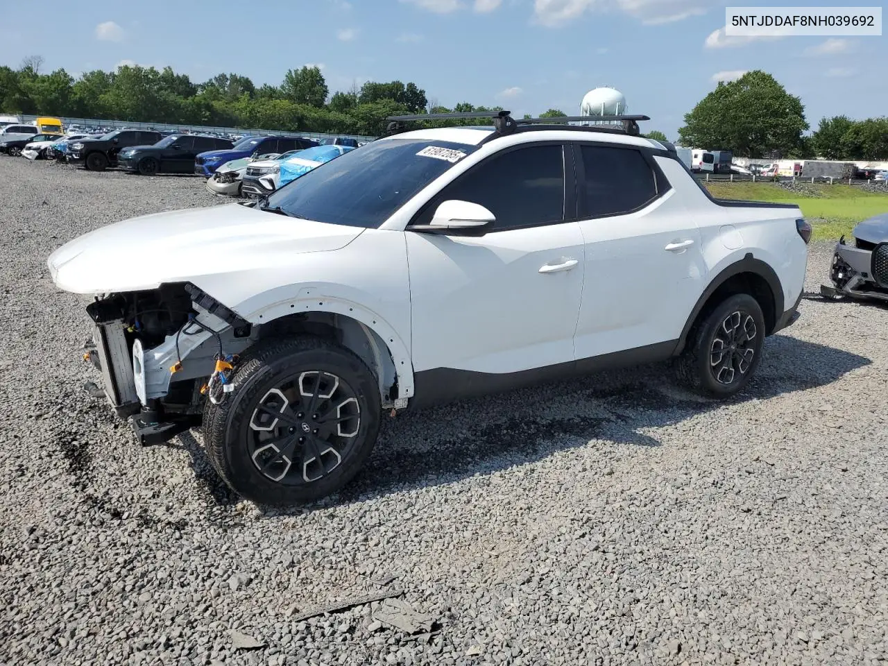 2022 Hyundai Santa Cruz Sel Premium VIN: 5NTJDDAF8NH039692 Lot: 61987285