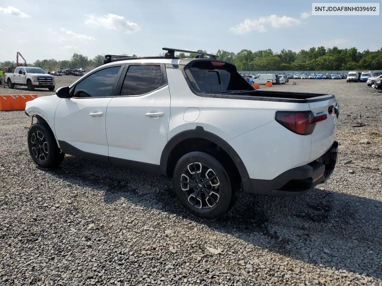 2022 Hyundai Santa Cruz Sel Premium VIN: 5NTJDDAF8NH039692 Lot: 61987285