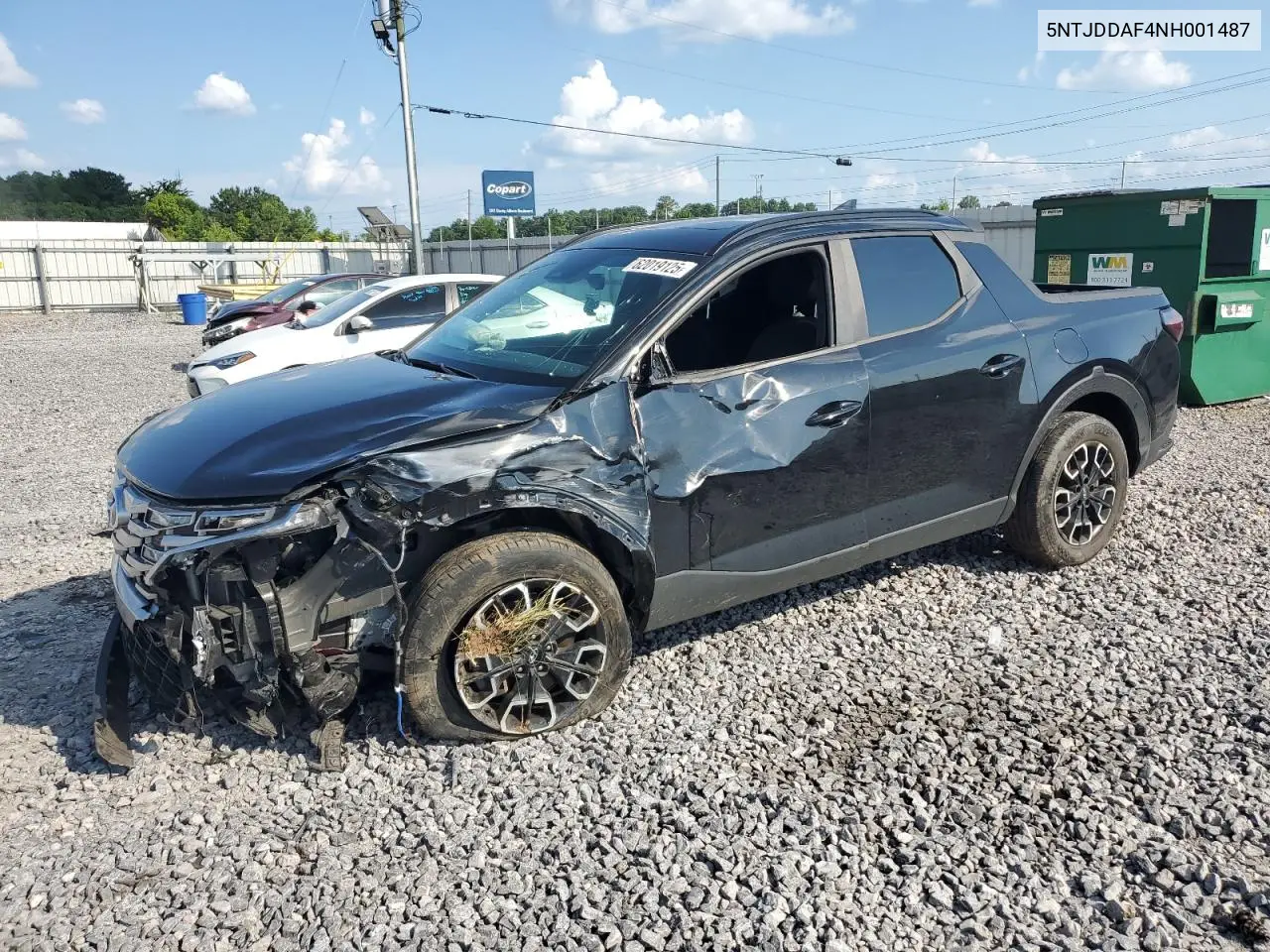 2022 Hyundai Santa Cruz Sel Premium VIN: 5NTJDDAF4NH001487 Lot: 62019125
