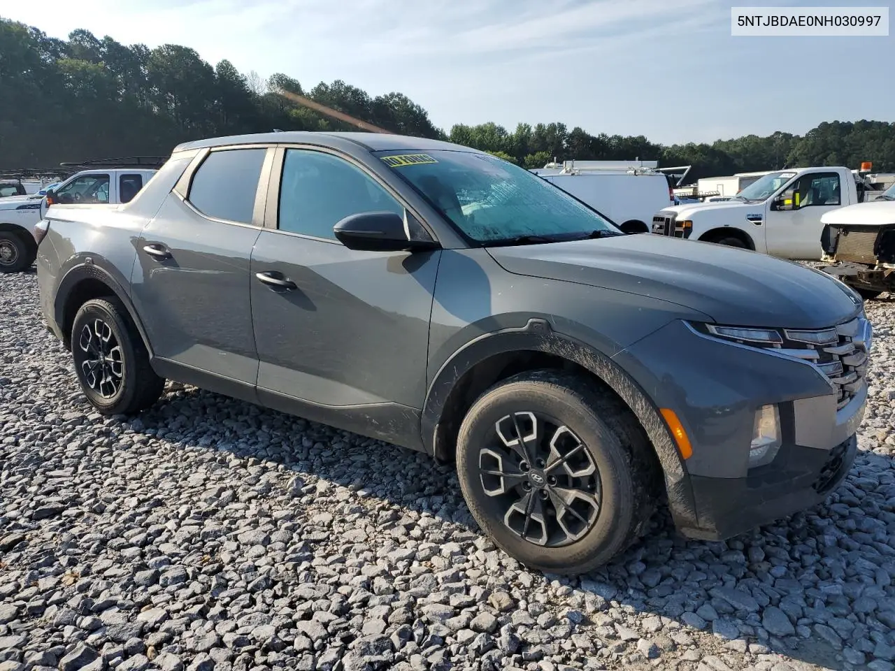 2022 Hyundai Santa Cruz Sel VIN: 5NTJBDAE0NH030997 Lot: 62697645