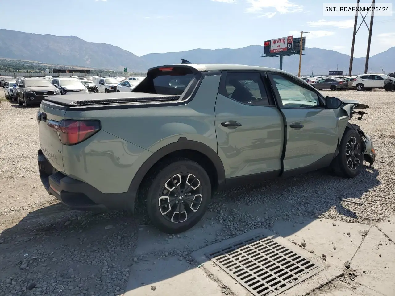 2022 Hyundai Santa Cruz Sel VIN: 5NTJBDAEXNH026424 Lot: 63286265