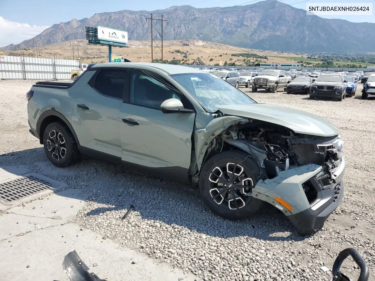 2022 Hyundai Santa Cruz Sel VIN: 5NTJBDAEXNH026424 Lot: 63286265