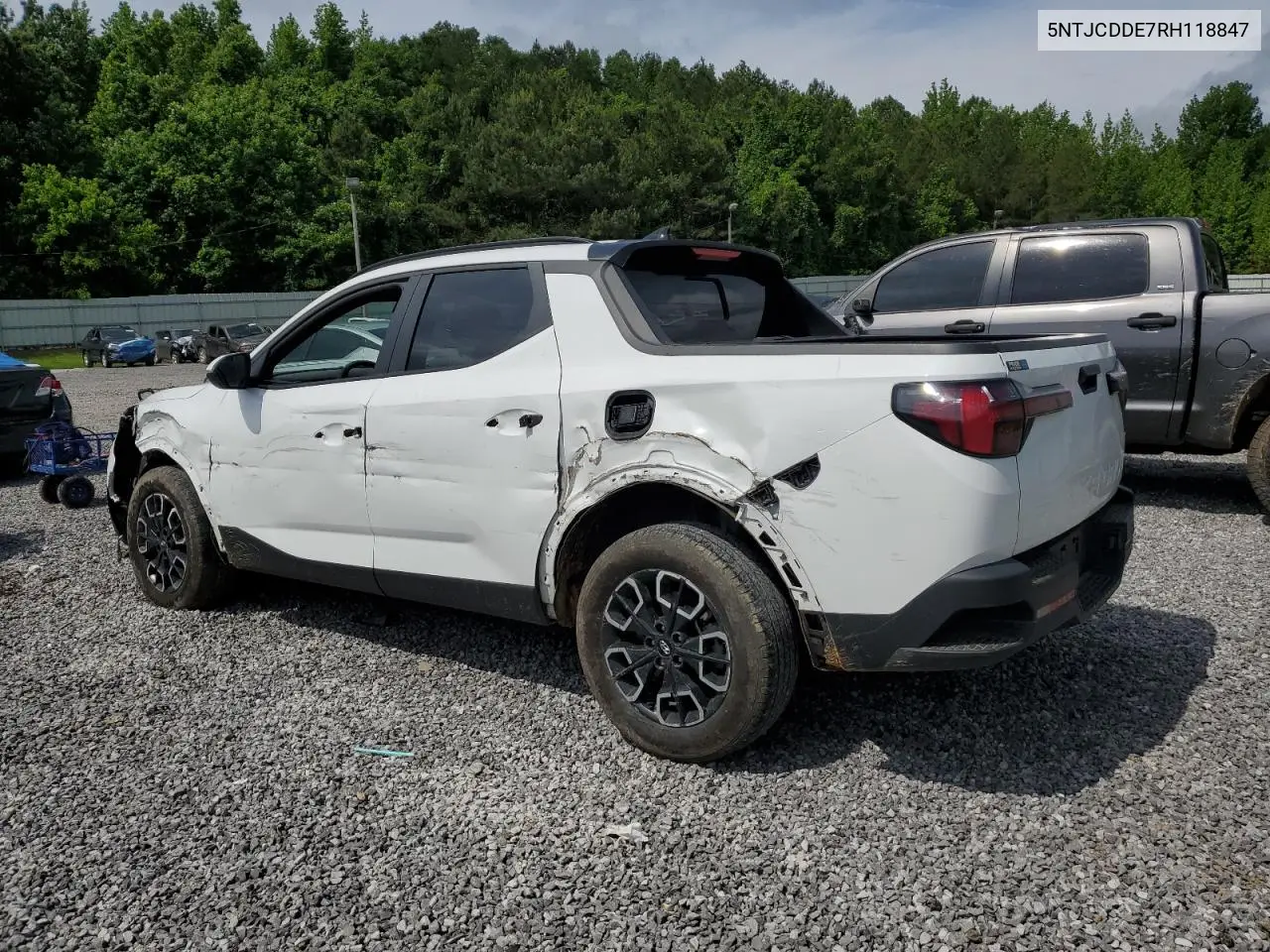 2024 Hyundai Santa Cruz Sel VIN: 5NTJCDDE7RH118847 Lot: 55722485